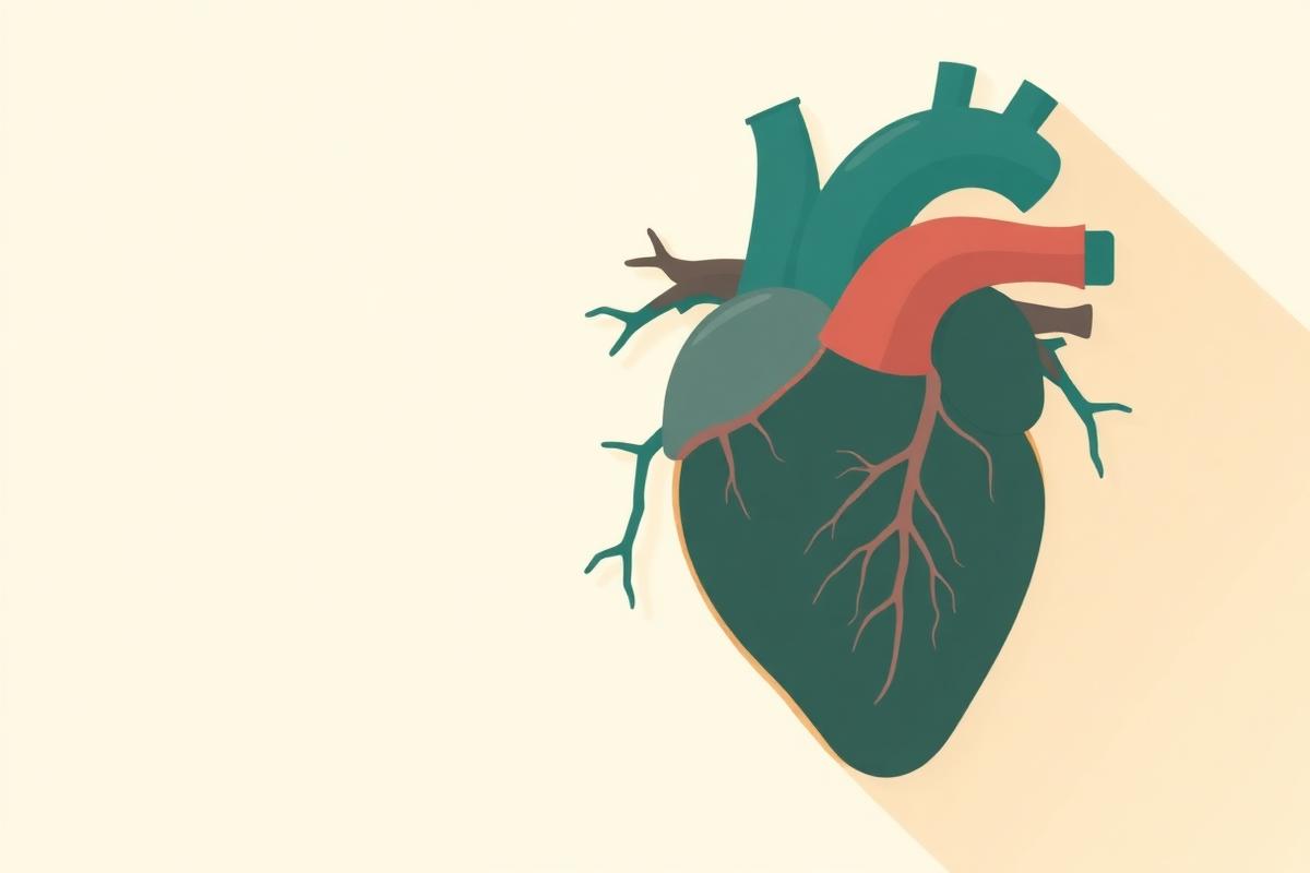 Illustration of a healthy heart with clear arteries supported by ColestZen